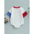 thumbnail image 4 of Bagilaanoe Newborn Baby Girl Boy Rompers Letter Print Short Sleeve Bodysuits 3M 6M 12M 18M Infant Casual One Piece Short Jumpsuit, 4 of 8