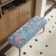 thumbnail image 3 of Uourmeti Cherry Blossom Print Soft Bench Seat Cushion Covers, Washable Poly Spandex Long Bench Seat Slipcover for Living Room Home, 3 of 9