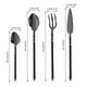 thumbnail image 2 of [Negro] Juego de 4 Piezas de Vajilla, Set de Cuchillo y Tenedor para Carne, Cocina Occidental, Pequeño Demonio, 2 of 2