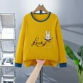 thumbnail image 5 of Tdoqot Boys Graphic T Shirts Husky- Cute Long Sleeve Cotton Casual Kids Basic Tees Yellow Size 8, 5 of 5