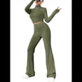 thumbnail image 2 of Conjunto de Pijama de Larga para Mujer, Conjunto de Pijama Informal de 2 Piezas, Ropa de Dormir de Otoño Verde L, 2 of 8