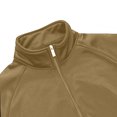 thumbnail image 6 of Timoontee Men's Loose Jacket Solid Zip Up Jacket Long Sleeve Lapel Jacket Daily Casual Workout Jacket Fall Fleece Lined Warm Jacket Khaki L, 6 of 10