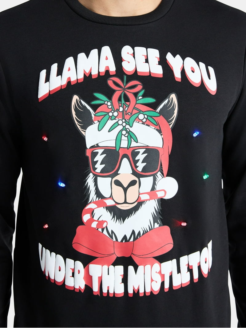 Men's Christmas Light Up Graphic Sweatshirt from Holiday Time