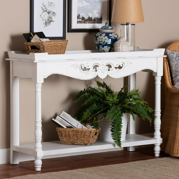 Baxton Studio Rafferty Classic Console Table, White