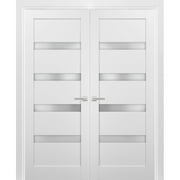 French Double Panel Lite Doors 48 x 80 with Hardware