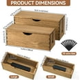 thumbnail image 3 of Cable Management Box Wooden Cord Organizer Hide Power Strip Desk Wires Protector for Home Office TV Computer (DXH2T-DBR), 3 of 7