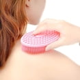 thumbnail image 4 of Paquete de 2 cepillos de baño de silicona para exfoliar la piel de la cara y el cuerpo (rosa + azul), 4 of 5