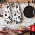 thumbnail image 6 of Grey Black Polka Dots Kitchen Towels Set of 3, Modern Abstract Art Absorbent Dish Towels for Kitchen, Microfiber Hand Towel, Quick Drying Tea Towel for Cleaning Decorative Dishcloths Geometric, 6 of 7