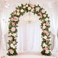 thumbnail image 4 of QAZbgdl Artificial Rose Leaf Vine Garland | 1-Piece Wedding Arch Decoration | 100cm, 170cm, or 200cm Length | Flexible Rattan with Pink & White Flowers for Outdoor & Indoor Decor, 4 of 6