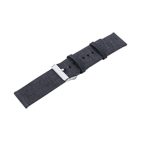 Universal 20MM Nylon Canvas Replacement Watch Band Wrist Straps Suitable For Samsung Gear Sport R600 / R732, Garmin Vivoactive 3, Vivomove HR, AMAZFIT, Ticwatch E, Ticwatch 2 Smart