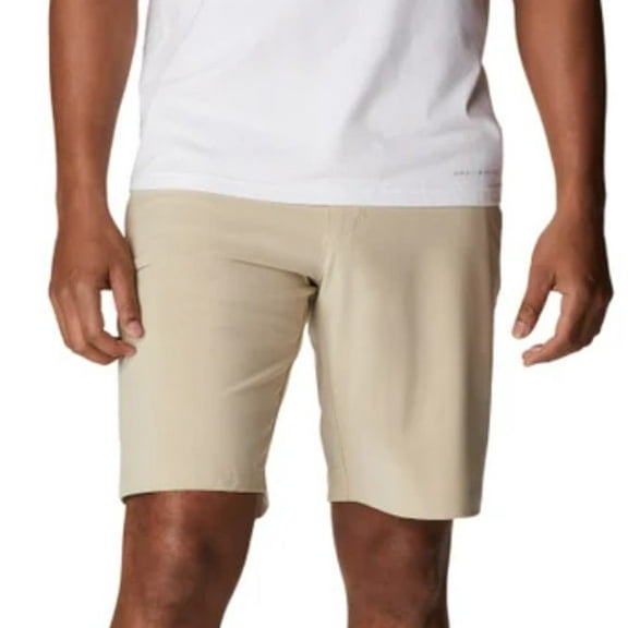 Columbia Men's Size 34, Omni-Shade 50 UPF Tech Shorts, Beige (Ancient Fossil)