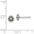 thumbnail image 4 of Sterling Silver Antique Flower Stud Earrings (5 X 5) Made In Thailand qe3390, 4 of 5