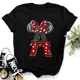 thumbnail image 4 of 2024 Marca Disney Ropa para niños Minnie Mouse Rojo Negro Letras AZ Estampado Niñas Niños Algodón Camiseta Negro Y2k Tops Camisetas para bebés, 4 of 5
