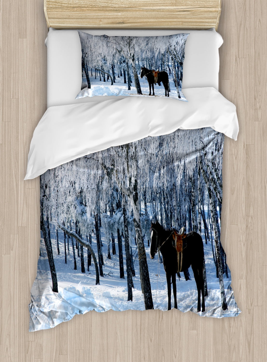 winter woods duvet