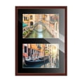 thumbnail image 2 of Brown Finish Collage Frame - Black Mat, Holds Two 4x6 Photos , UV Resistant Acrylic, Wall Hanging, 2 of 8