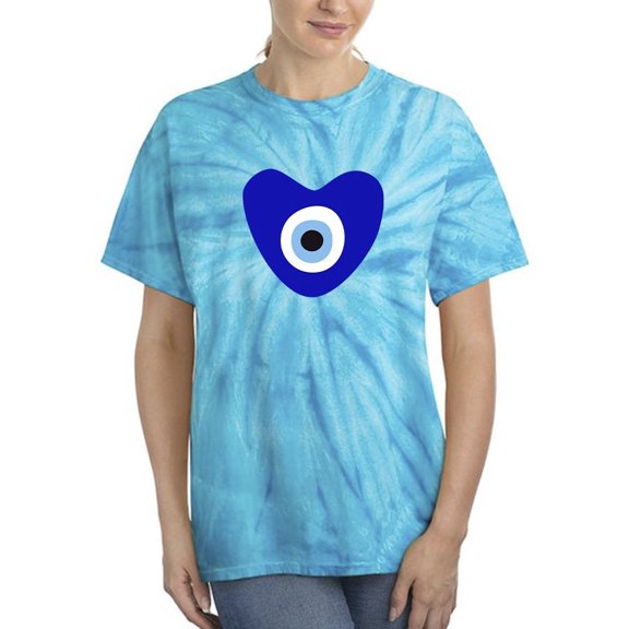 Evil Eye Heart Tie Dye Cyclone Women -Image by Shutterstock, Female Small