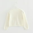 thumbnail image 6 of MEZZALL Girls Sweaters Long Sleeve Soft Knit Cardigan With Floral Beaded Design Comfortable Open Front Coats For Toddler Baby Lovely Cartoon Clothing, 6 of 8