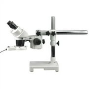 AmScope SW-3B24-FRL Binocular Microscope, WH10x Eyepieces, 10X and 40X Magnification, 2X/4X Objective, Single-Arm Boom S