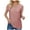 Hot Pink, variant on XMMSWDLA Women's Summer Solid Short Puff Round Neck Workwear Office Blouse Top T Shirts for Women