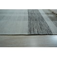 thumbnail image 4 of EORC Gray Hand-Knotted Wool Contemporary Flat Modern Plaid Area Rug, 4 of 8