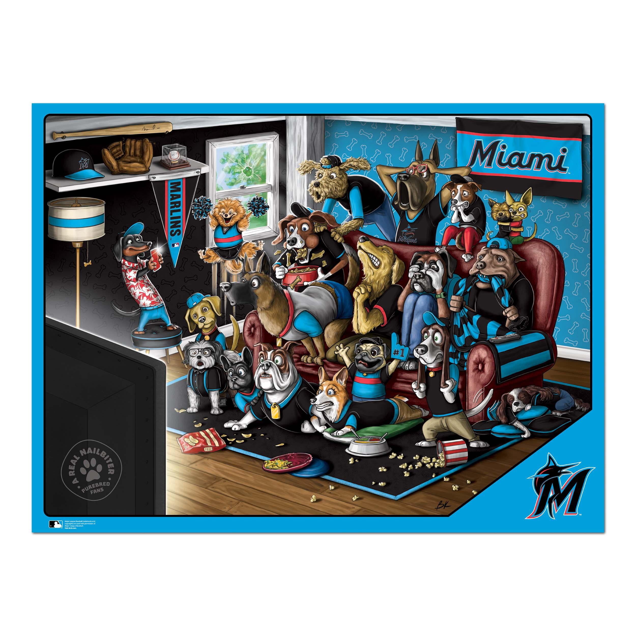 YouTheFan MLB Miami Marlins Purebred Fans Nailbiter Puzzle - 500 PC