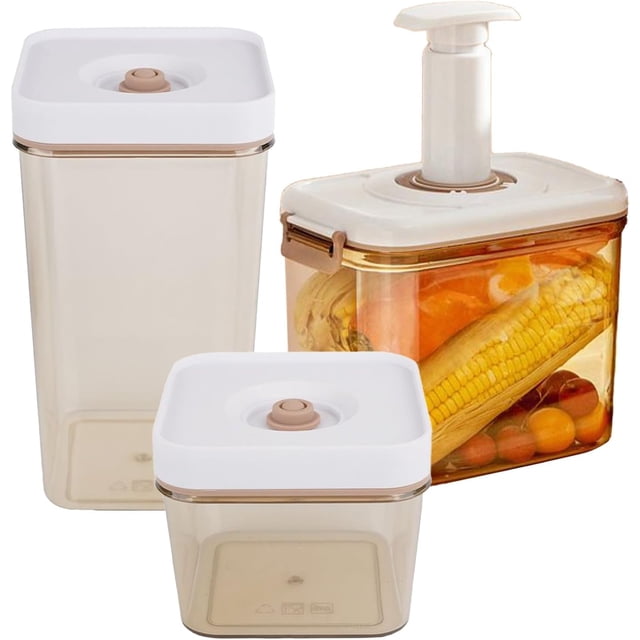 Food Storage Container | Vacuum Containers For Fruit, Waterproof For And Microwave With Locking Lid For Kitchen Pantry Restaurant Home Snacks,B