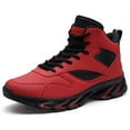 thumbnail image 3 of JOOMRA Mens Basketball Shoes for Walking Winter Ankle Boots Jogging Travel Snikers Lace Mid High Top Athletic Tennis Sneakers Red Size 13, 3 of 3