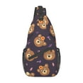 thumbnail image 1 of ZNDUO Sling Bag, Men Shoulder Backpack Small Cross Body Chest Sling Backpack-Cute Teddy Bear Pattern, 1 of 8