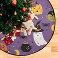 thumbnail image 4 of Coolnut Magic Spooky Cat Christmas Tree Mats Waterproof Tree Skirt, Halloween Kitten Witch Xmas Tree Stand Tray Mat Floor Protector Pad for Holiday Party Decoration, 28.3", 4 of 6