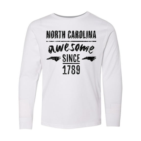 Inktastic North Carolina Awesome Since 1789 Long Sleeve Youth T-Shirt