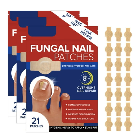 Fungal Nail Treatment, Overnight Nail Repair Patches, Fast-Acting Powerful Toenail Care 21Pcs