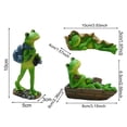 thumbnail image 5 of OIUR Resin Frog Figurine Planter Decoration Frog Statue Outdoor Garden Decor Frog Sculpture for Patio Yard Fairy Garden Home Decoration, 5 of 6