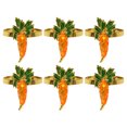 thumbnail image 3 of Servilletero de Pascua de 6 uds., servilletero de Metal para mesa de comedor, hebillas para servilleta de zanahoria, 3 of 6