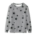thumbnail image 4 of ShiShine Womens Sweatshirt Crew Neck Star Graphic Pullover Tops 2025 Fall Casual Long sleeve Oversized Sweatshirt, 4 of 4