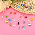 thumbnail image 4 of 5pcs Cone Charm, Cone Necklace Pendants Cone Bracelet Charm Steel Long Sticks Spikes, Rainbow Colorful, 4 of 6