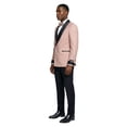 thumbnail image 3 of Tazzio Skinny Fit Satin Shawl Collar Double Breasted 2 Piece Tuxedo Suit Set, 3 of 4