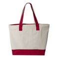 thumbnail image 3 of Q-Tees 18.6L Canvas Zipper Tote Bag, Style Q1300, 3 of 3