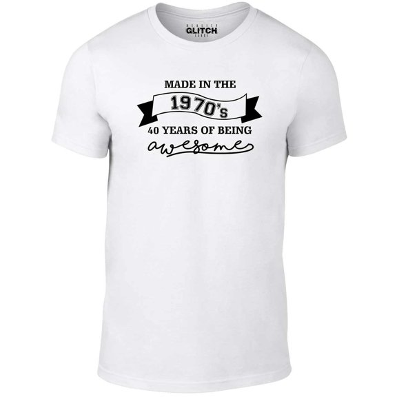 Reality Glitch Men's Made in The 70s T-Shirt – Retro 70s Vintage Birthday Tee for Men