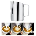 thumbnail image 2 of Pichet à Lait en Acier Inoxydable 450ml Tasse à Mousser le Lait Pichet à Café pour Latte Art, 2 of 9
