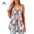 thumbnail image 4 of Qarigey Camiseta sin mangas con tirantes de verano con estampado suelto para mujer Camisetas sin mangas Blanco SG Qarigey AP001915-20, 4 of 5