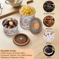 thumbnail image 6 of Wobogo Vintage Floral Lace Food Storage Jars 304 Food Grade Stainless Steel Canisters With Vacuum Airtight Lids for Coffee Snacks Nuts Cereal 900ML, 6 of 9