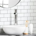 thumbnail image 6 of WALPLUS 20 PCS 3D Renter Friendly Peel and Stick Tile Stickers Pure White with Gray Grout 12 x 6 in, 6 of 11