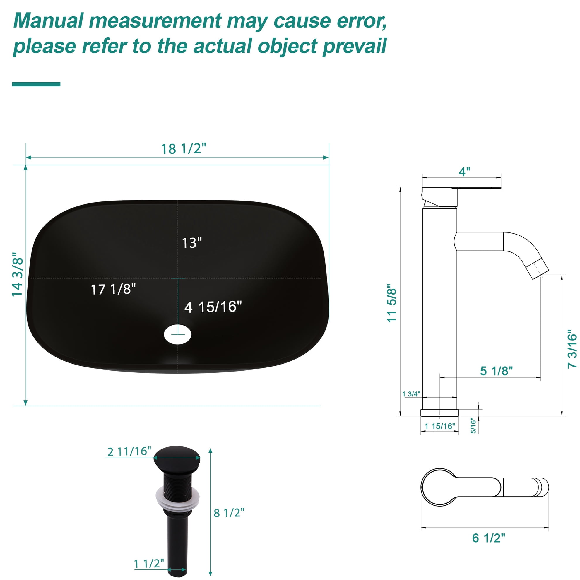 Bathroom Vessel Sink In Tempered Glass With Matte Black Faucet And Smooth-operating Pop-up Drain - Ensures Effortless Use & Art Basin For Various Settings
