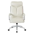 thumbnail image 2 of Executive Faux Leather High Back Chair in Cream with Padded Arms, 2 of 6