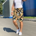 thumbnail image 7 of Bixox Men's Mushrooms Honeycomb printed lightweight casual shorts, soft sleep shorts with pockets., 7 of 7