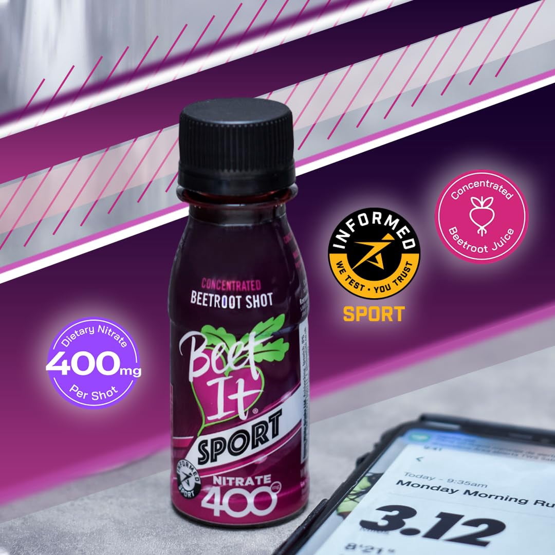 BEET IT Sport Nitrate 400 Shot, 70ml, Pack of 15, 400mg Dietary Nitrate, Beetroot Juice Supplement
