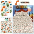 thumbnail image 2 of PiccoCasa 3 Piece Kids Duvet Cover Bedding Set Dinosaur Pattern Full, Multicolor, 2 of 6