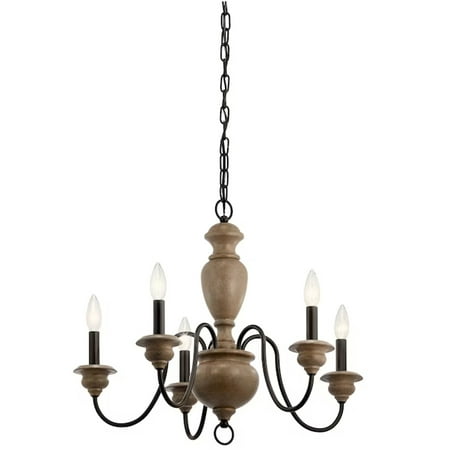 

Beulah 24 W 5-Light Chandelier by Kichler Olde Bronze with Faux Pine Accents Finish