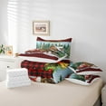 thumbnail image 3 of Erosebridal Rustic House Bed in a Bag Full size, Christmas Snowman Bed Set, Red Truck Bedding Full Size, Microfiber Bedroom Decoration, 7pcs, 3 of 4