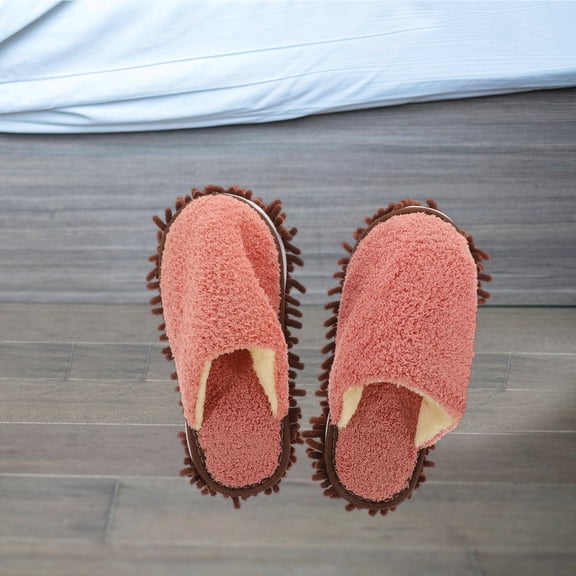 Tineasur Thickened  Reusable Mop Slippers for Women Nonabrasive Floor Mopping 1 Pair 11.4×5.1×5.1in